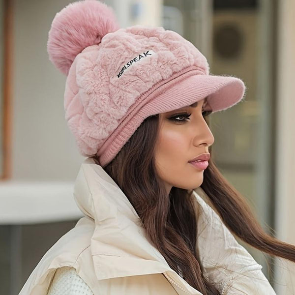Junia - Women's Faux Fur Brim Winter Beanie