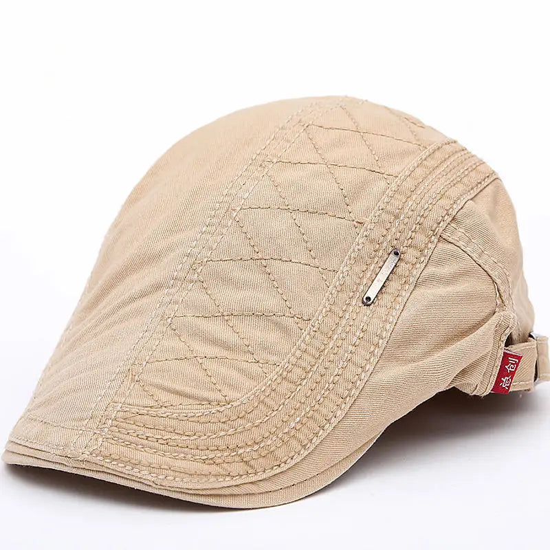 Kendra - Women's Quilted Cotton Flat Cap
