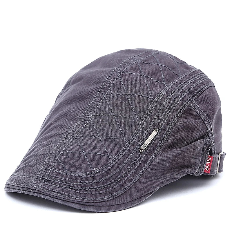 Kendra - Women's Quilted Cotton Flat Cap
