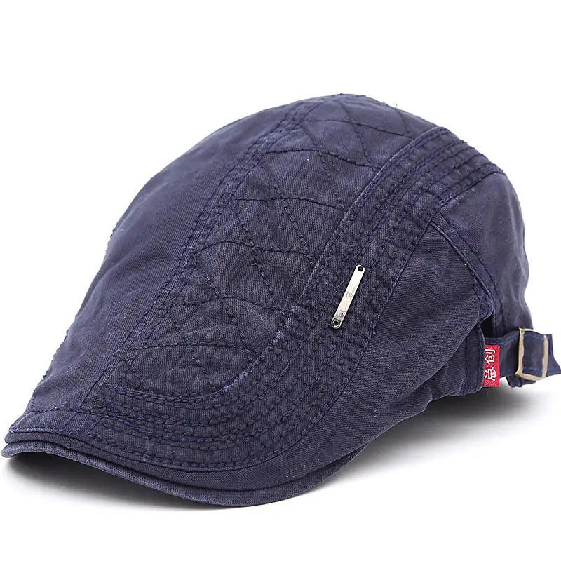Kendra - Women's Quilted Cotton Flat Cap