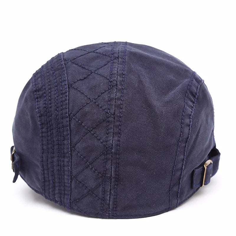 Kendra - Women's Quilted Cotton Flat Cap