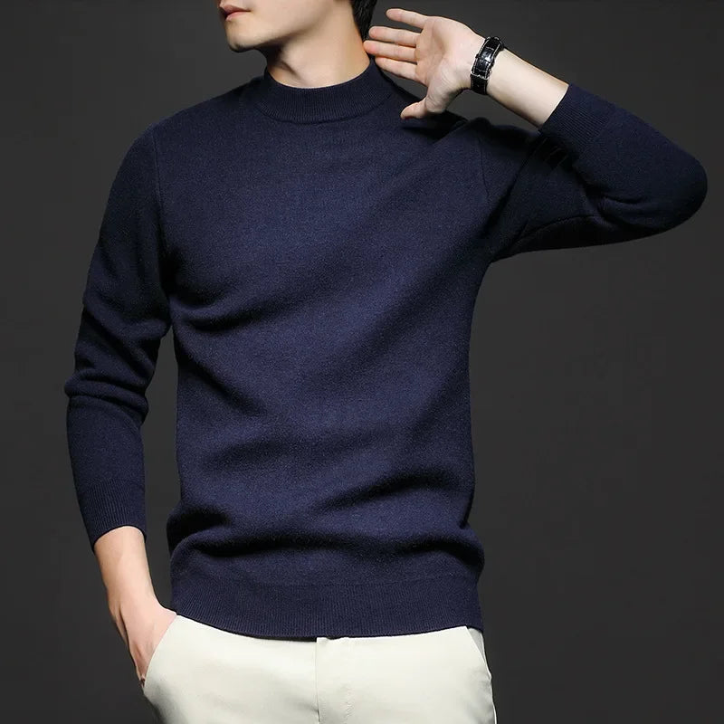 Landon - Men's Fine Knit Crew Neck Sweater