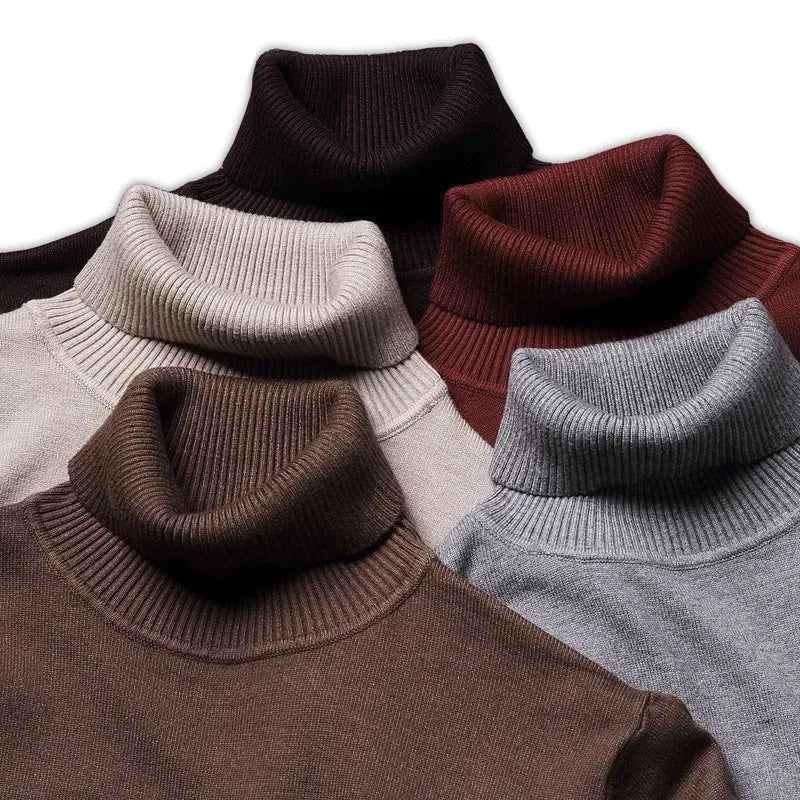 Magnus - Men's Cotton Blend Turtleneck Sweater