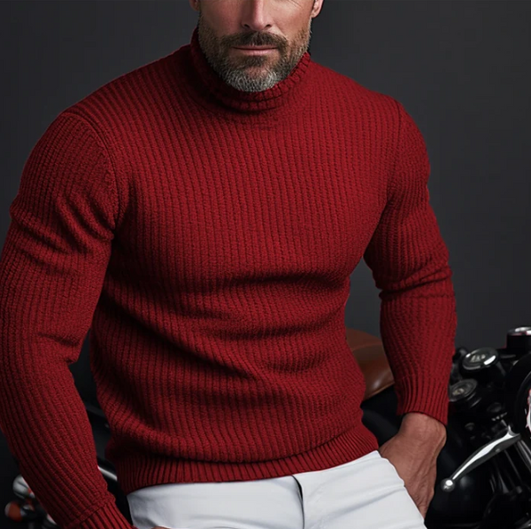 Marcel - Men's Ribbed Slim Fit Turtleneck Sweater