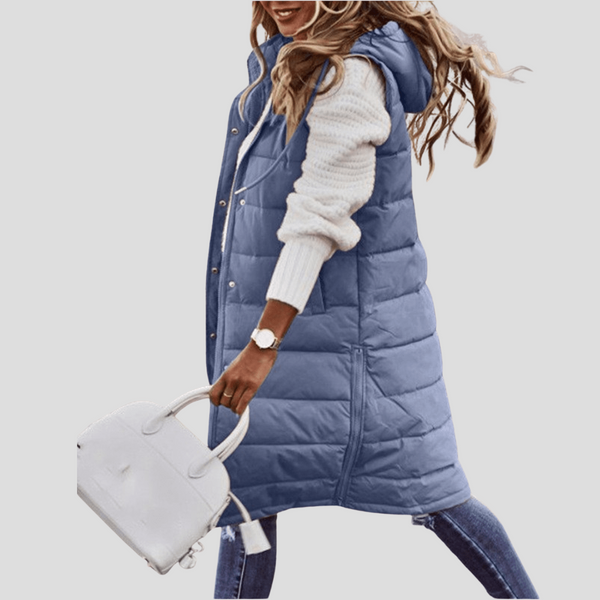 Marguerite - Women's Long Hooded Puffer Vest