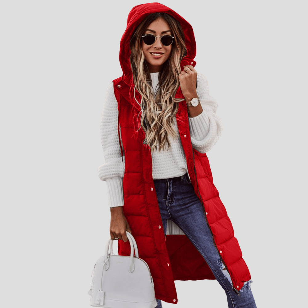Marguerite - Women's Long Hooded Puffer Vest