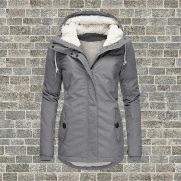 Maribel - Women's Hooded Fleece Lined Winter Jacket