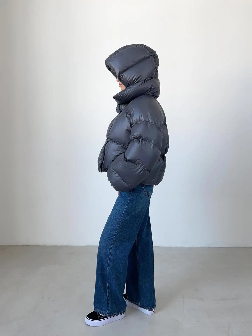 Mavis - Women's Oversized Cropped Puffer Jacket