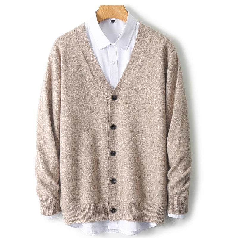 Merrick - Men's V Neck Button Front Cardigan