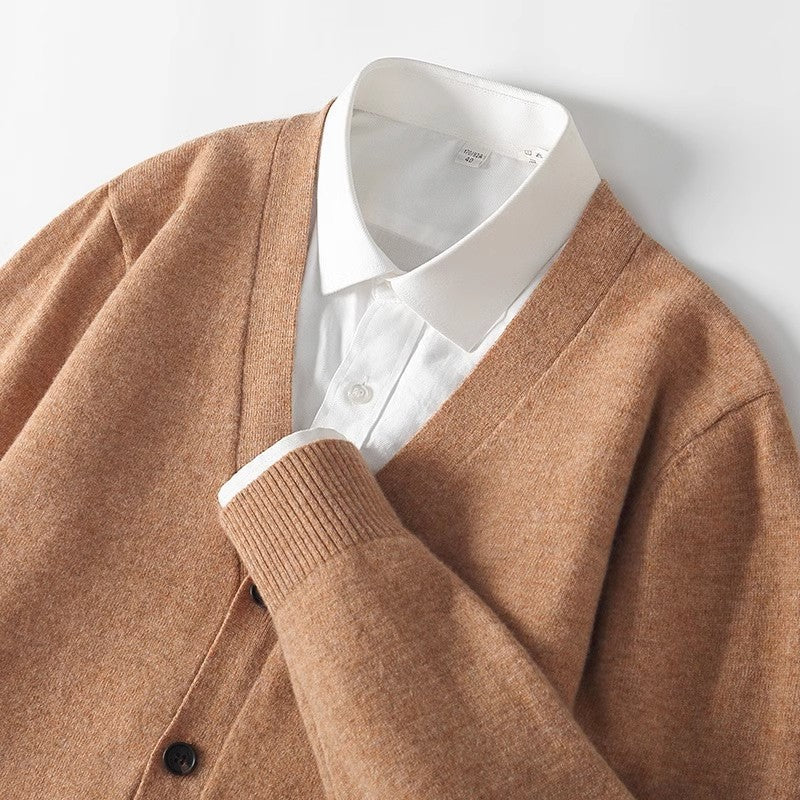 Merrick - Men's V Neck Button Front Cardigan