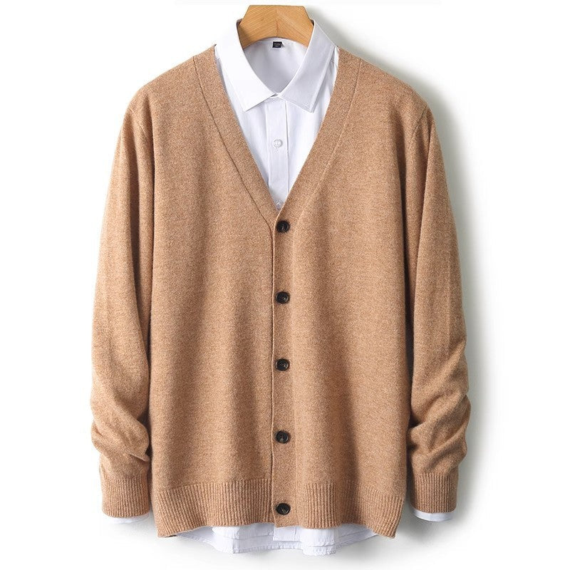 Merrick - Men's V Neck Button Front Cardigan