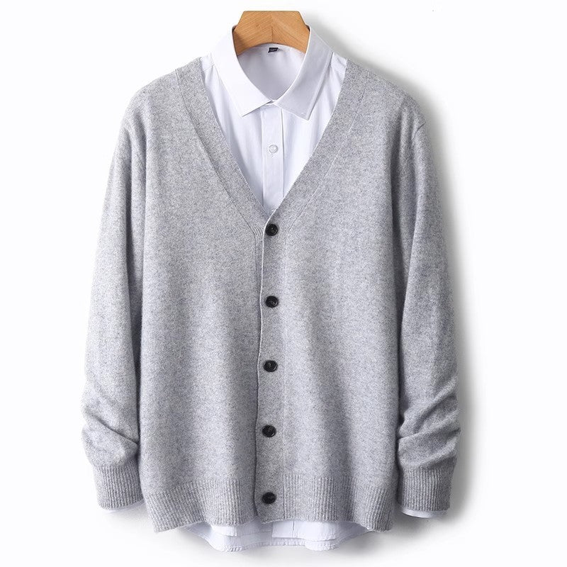 Merrick - Men's V Neck Button Front Cardigan
