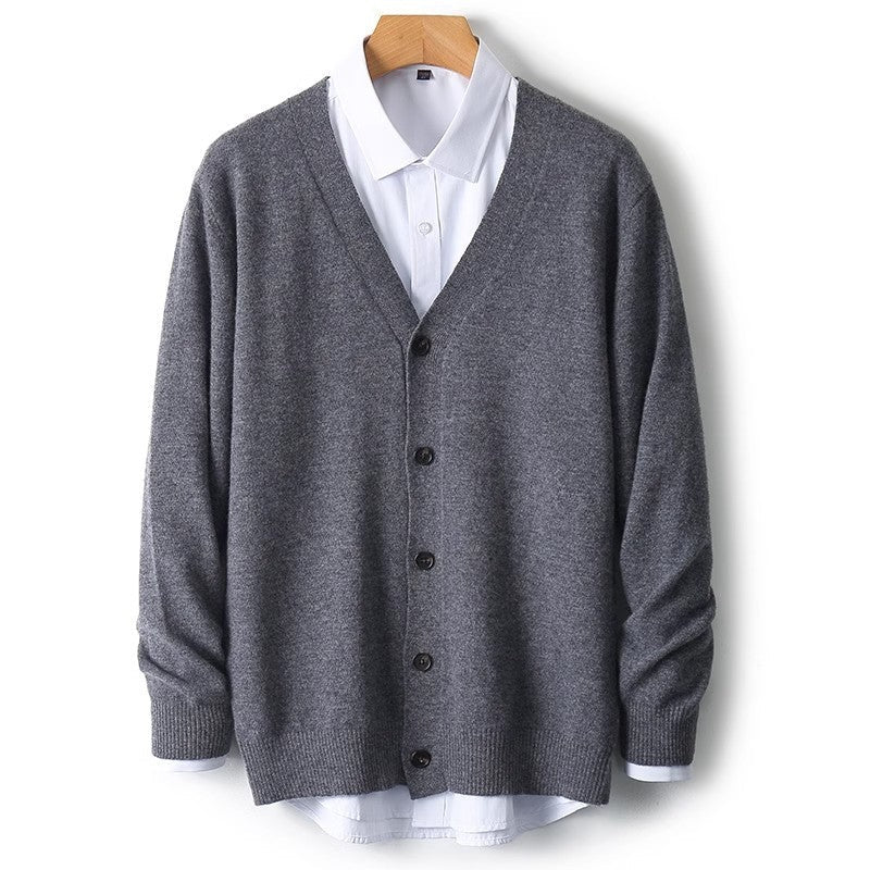 Merrick - Men's V Neck Button Front Cardigan