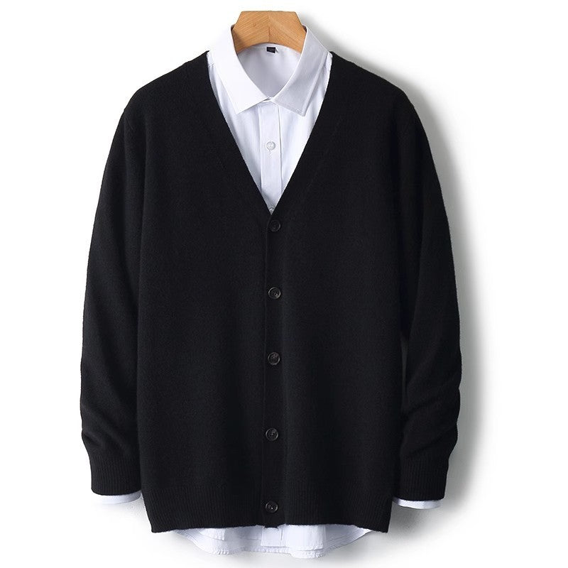 Merrick - Men's V Neck Button Front Cardigan