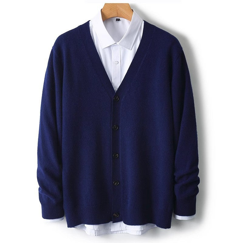 Merrick - Men's V Neck Button Front Cardigan