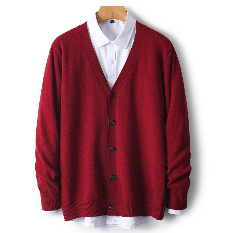 Merrick - Men's V Neck Button Front Cardigan