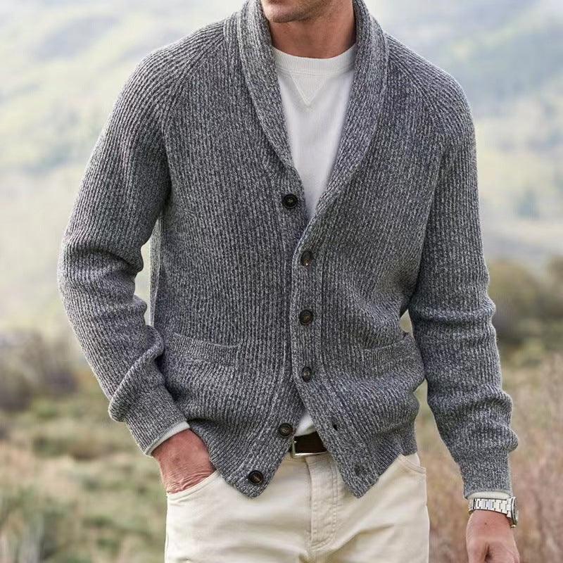 Miles - Men's Vintage Button Up Knit Cardigan