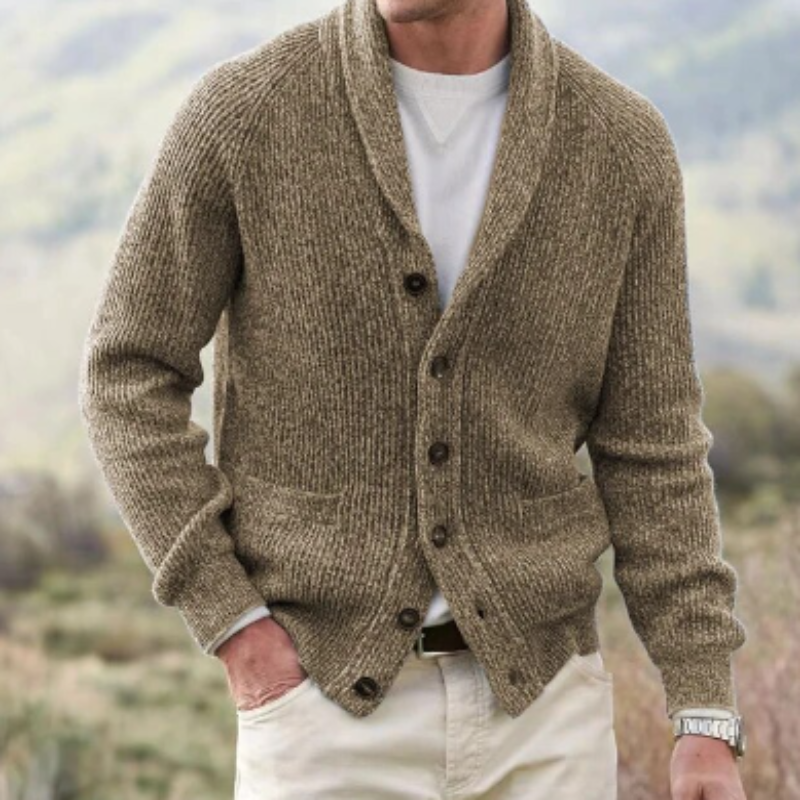 Miles - Men's Vintage Button Up Knit Cardigan