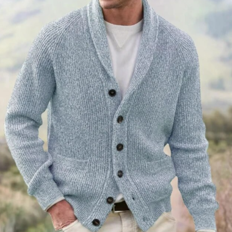 Miles - Men's Vintage Button Up Knit Cardigan