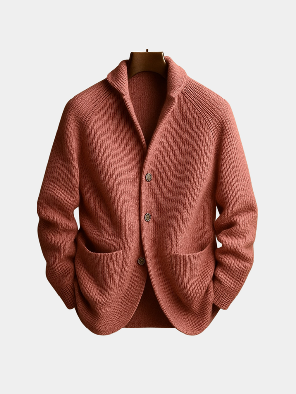 Montgomery - Men's Ribbed Knit Patch Pocket Cardigan