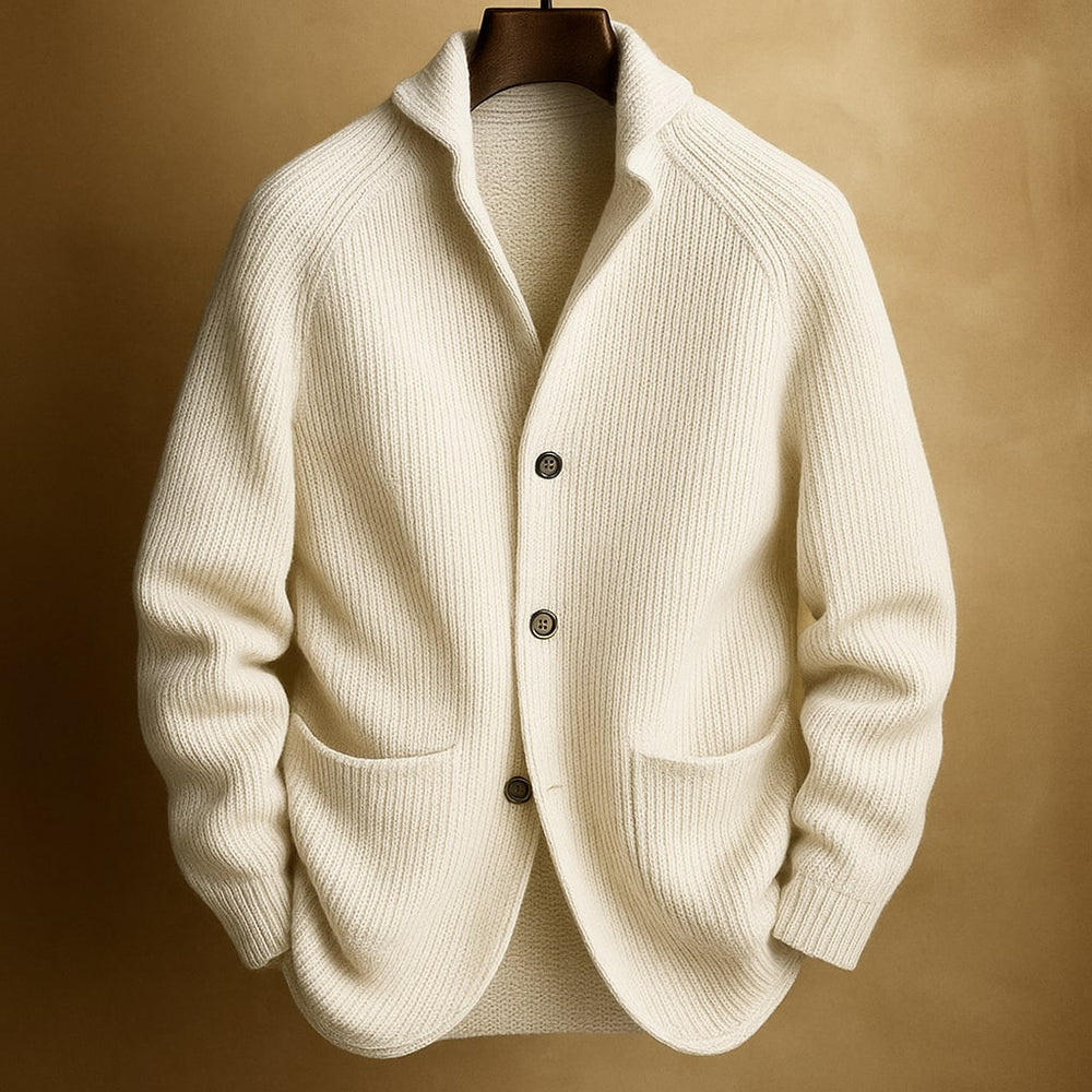 Montgomery - Men's Ribbed Knit Patch Pocket Cardigan