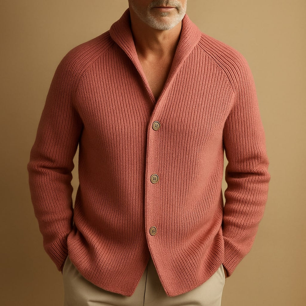 Montgomery - Men's Ribbed Knit Patch Pocket Cardigan