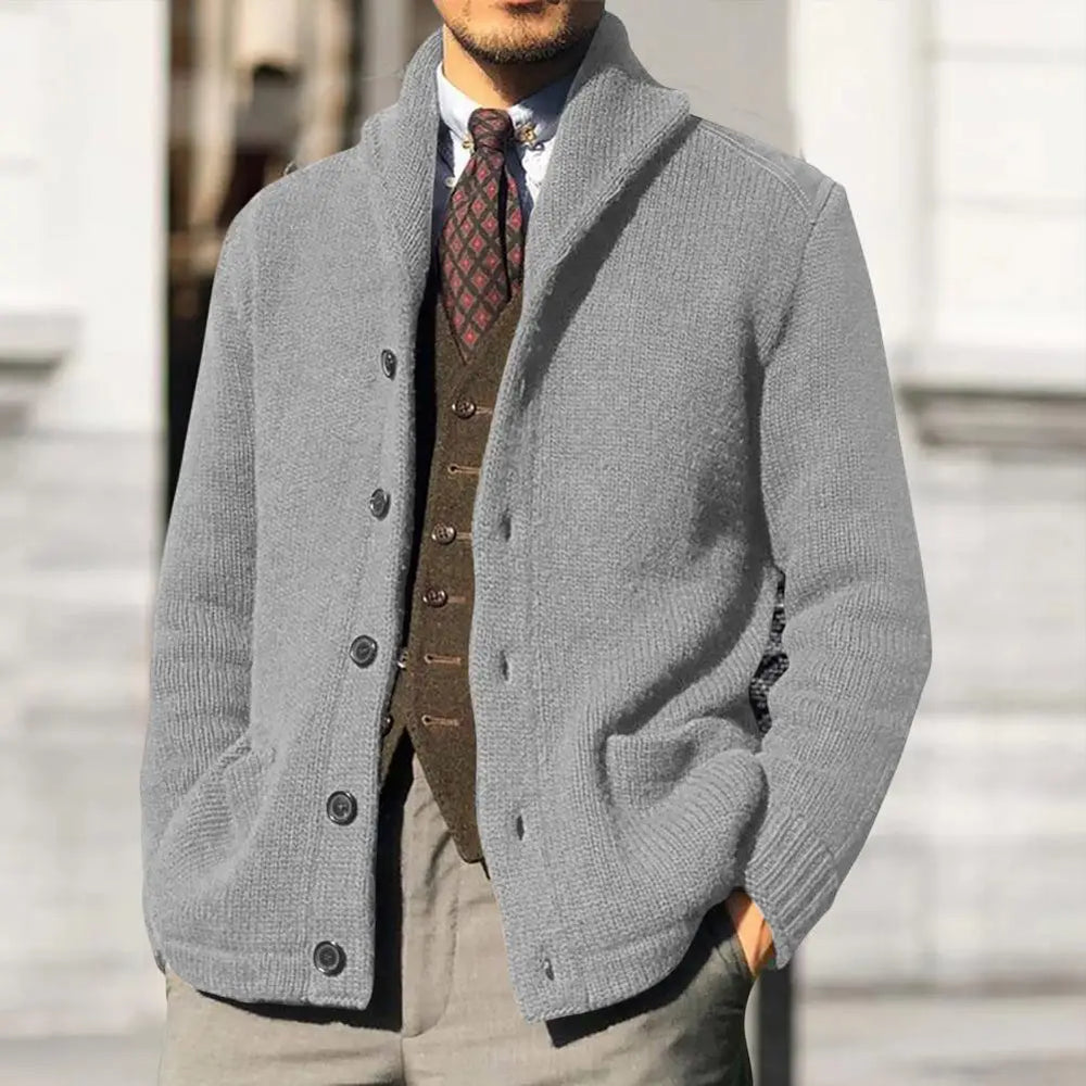 Mortimer - Men's Shawl Collar Longline Knit Cardigan
