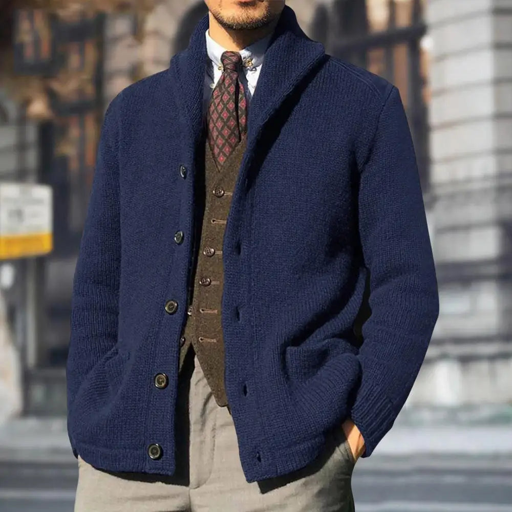 Mortimer - Men's Shawl Collar Longline Knit Cardigan