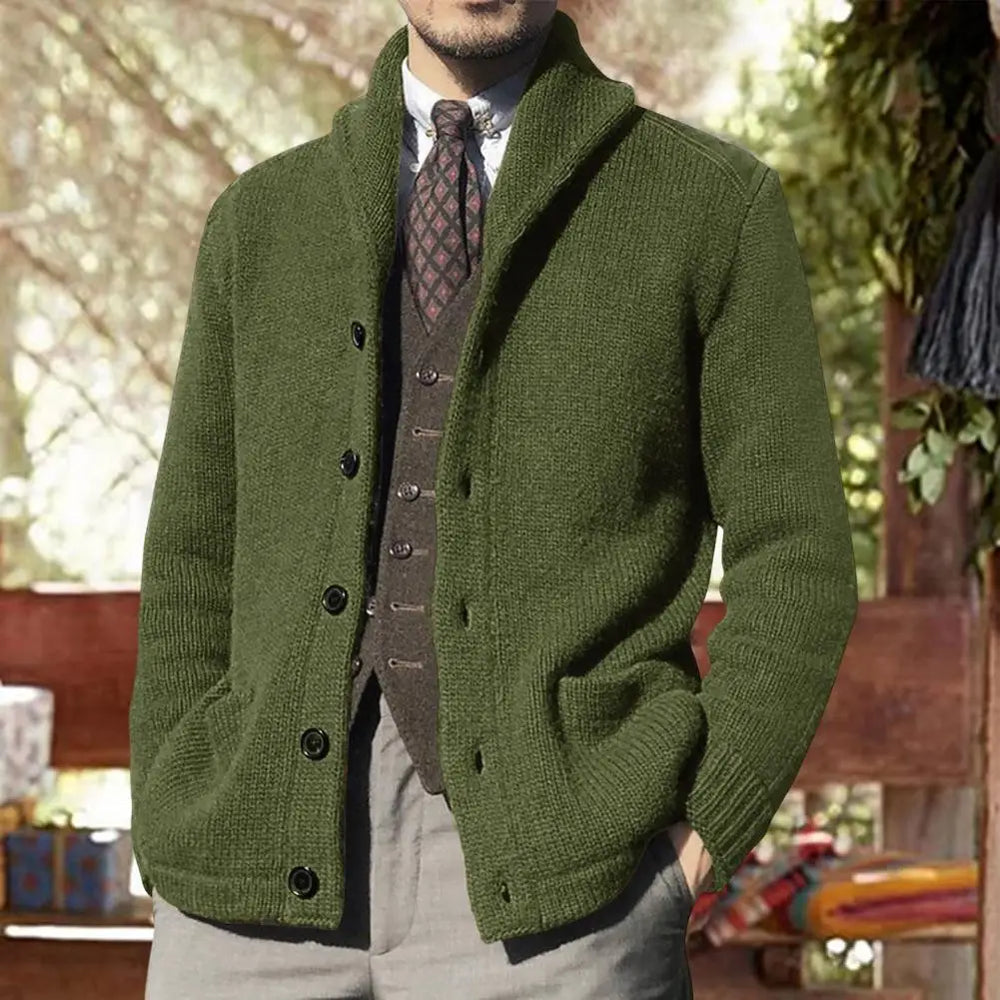 Mortimer - Men's Shawl Collar Longline Knit Cardigan