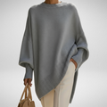 Nadia - Women's Oversized Knit Poncho Cape Sweater