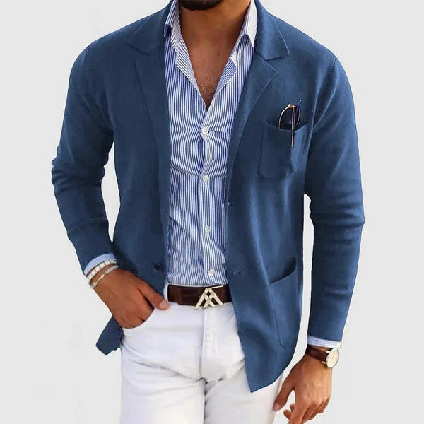 Nathaniel - Men's Knit Blazer Cardigan With Pockets