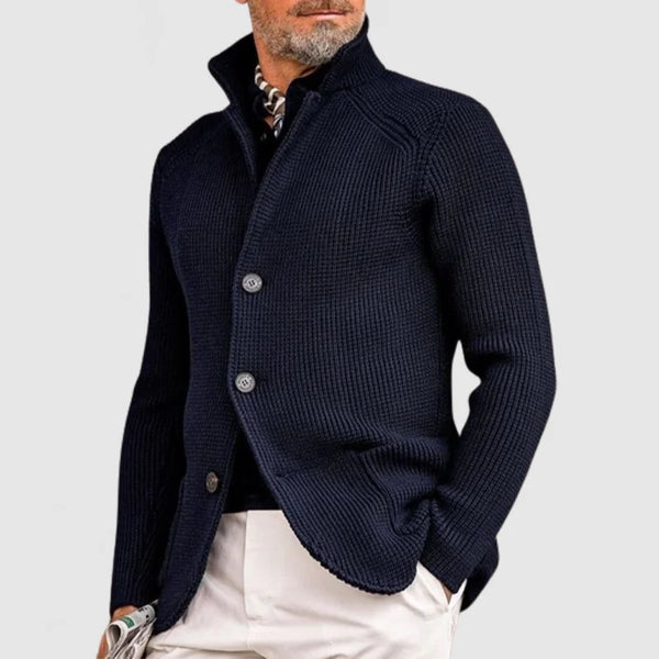 Octavian - Men's Stand Collar Button Knit Cardigan