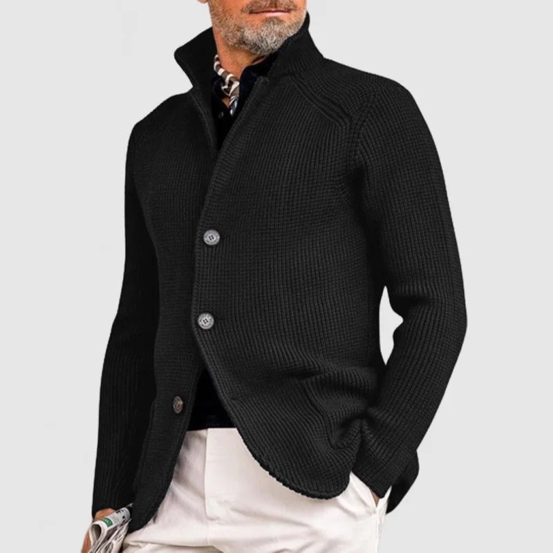 Octavian - Men's Stand Collar Button Knit Cardigan
