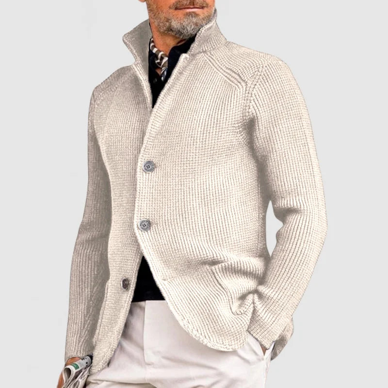 Octavian - Men's Stand Collar Button Knit Cardigan