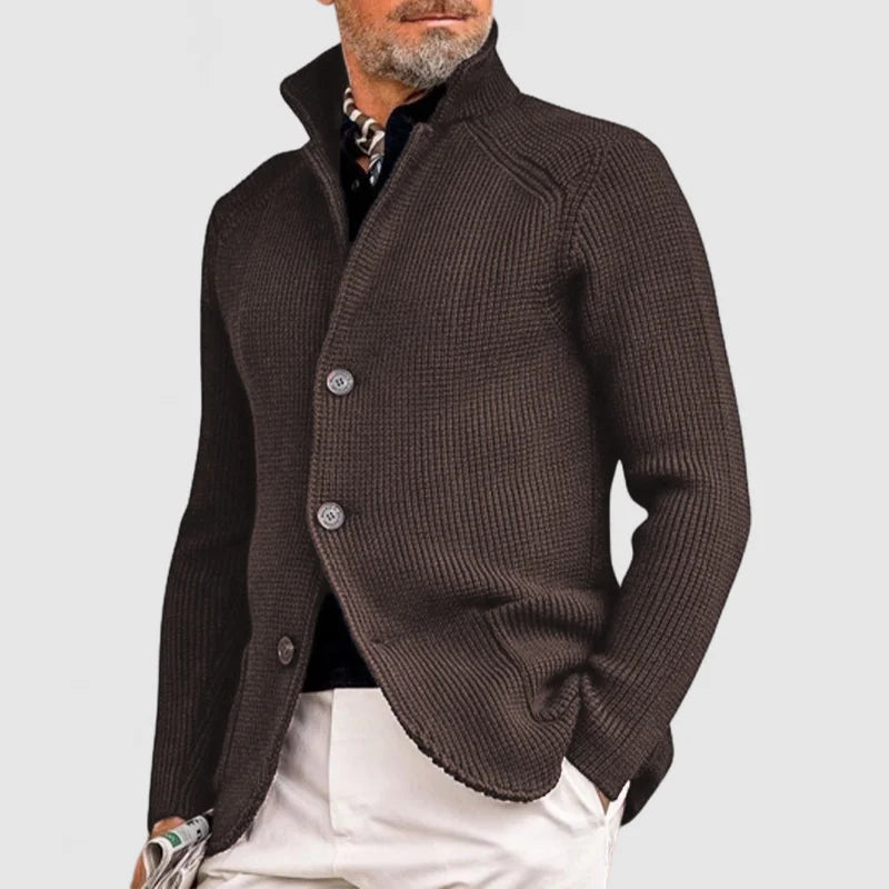 Octavian - Men's Stand Collar Button Knit Cardigan