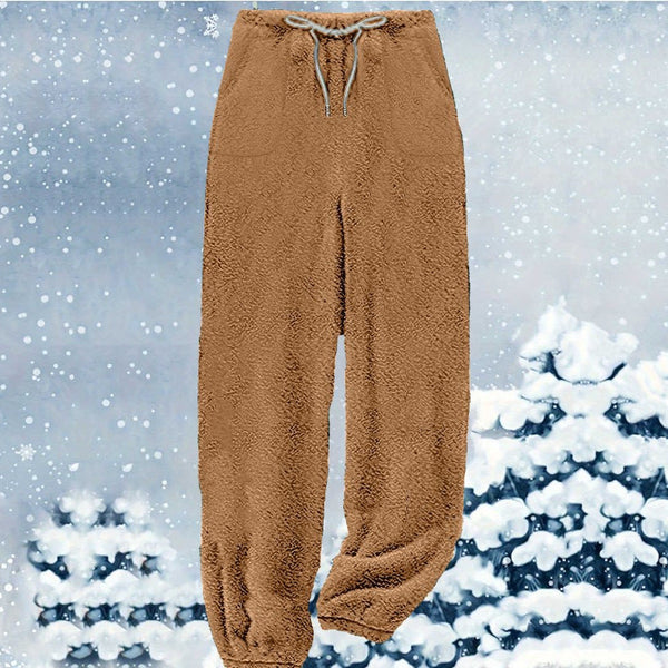 Ophelia - Women's Sherpa Fleece Lounge Jogger Pants