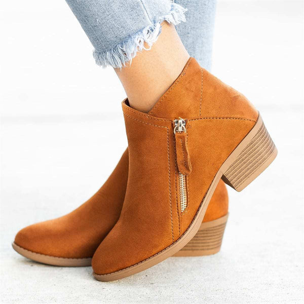 Philippa - Women's Orthopedic Zip Up Ankle Boots