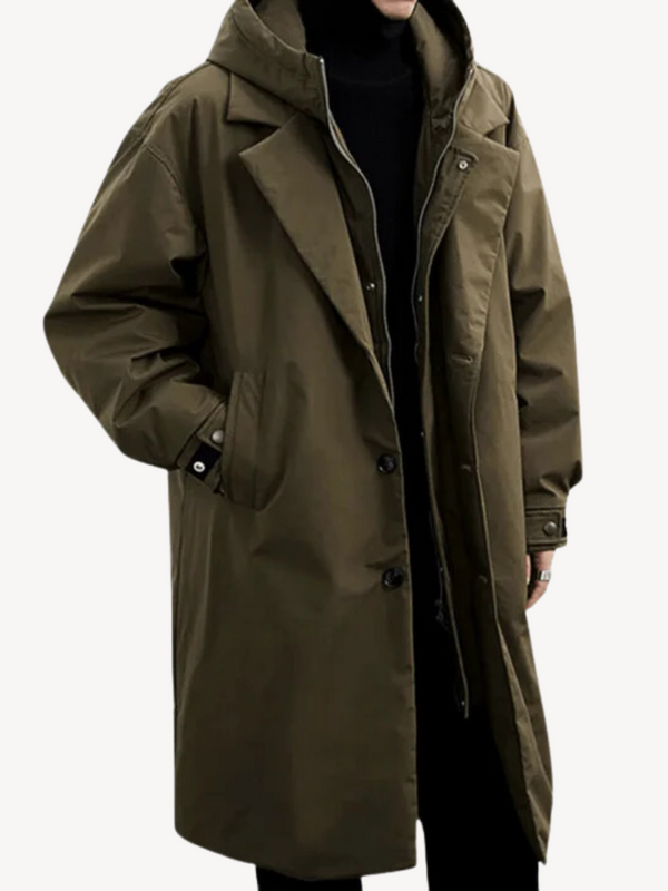 Phineas - Men's Long Hooded Windproof Winter Coat