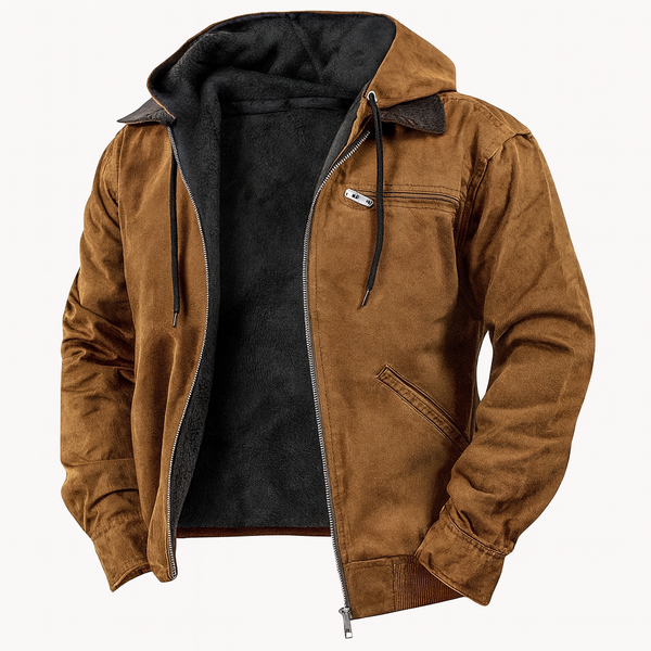 Ralston - Men's Fleece Lined Canvas Hooded Jacket
