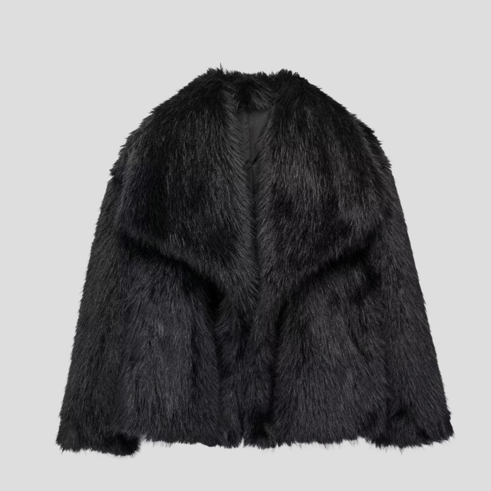 Rowena - Women's Cropped Faux Fur Jacket
