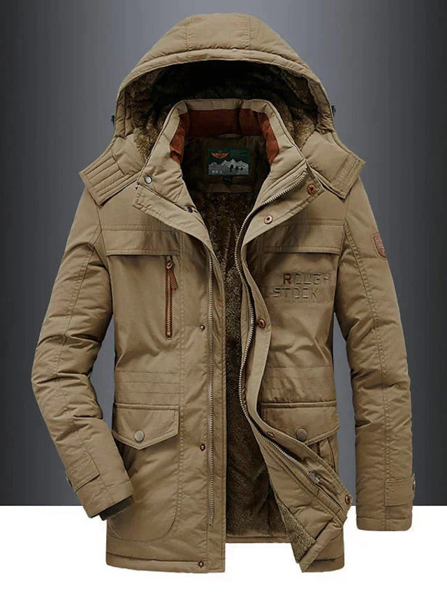 Rufus - Men's Fur Lined Hooded Military Parka