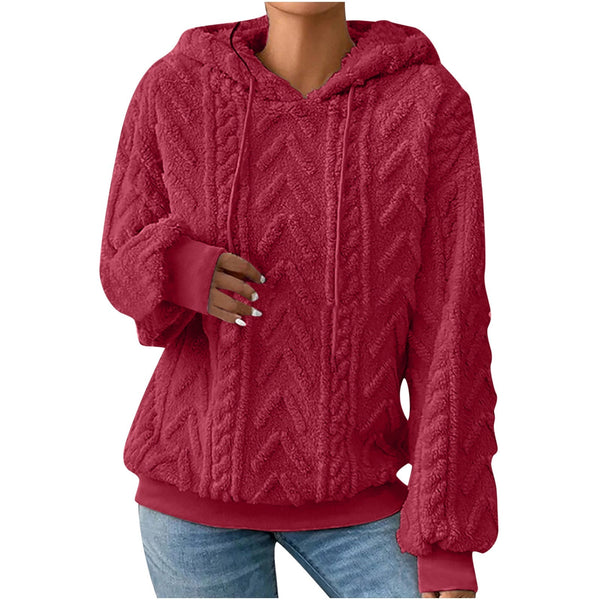 Tessa - Women's Cable Knit Pullover Hoodie