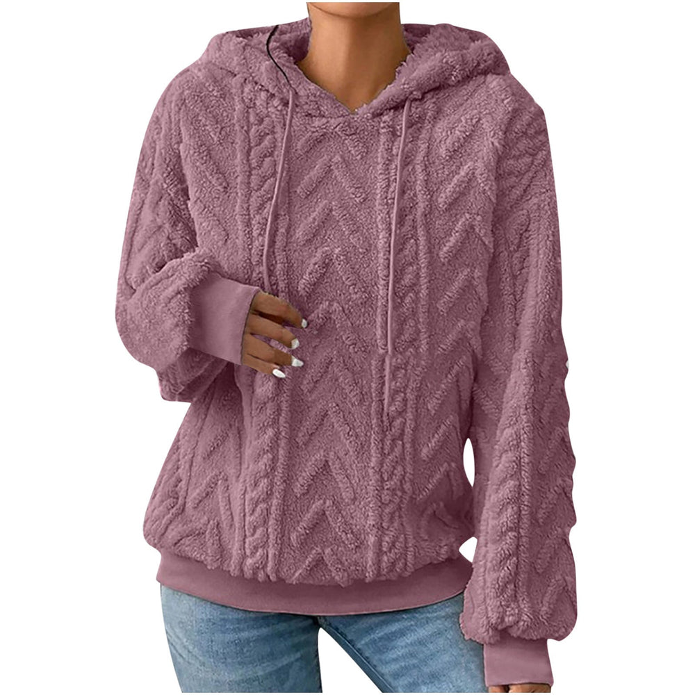 Tessa - Women's Cable Knit Pullover Hoodie
