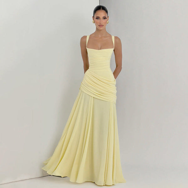 Thea - Women's Elegant Slim Fit Maxi Party Dress