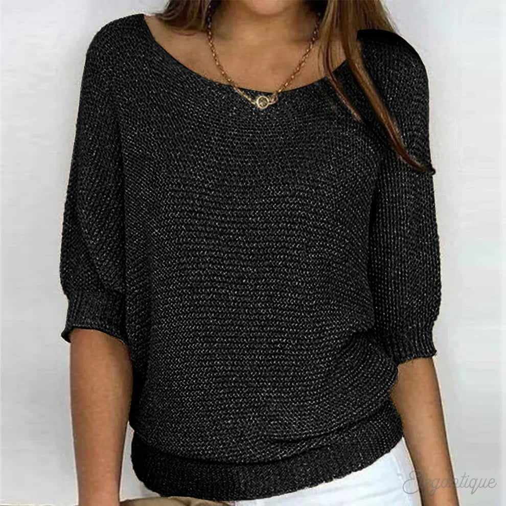 Vivienne - Women's Batwing Sleeve Off Shoulder Sweater