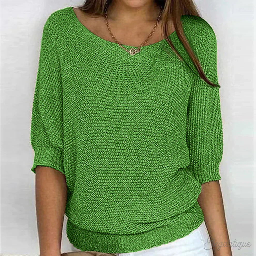 Vivienne - Women's Batwing Sleeve Off Shoulder Sweater