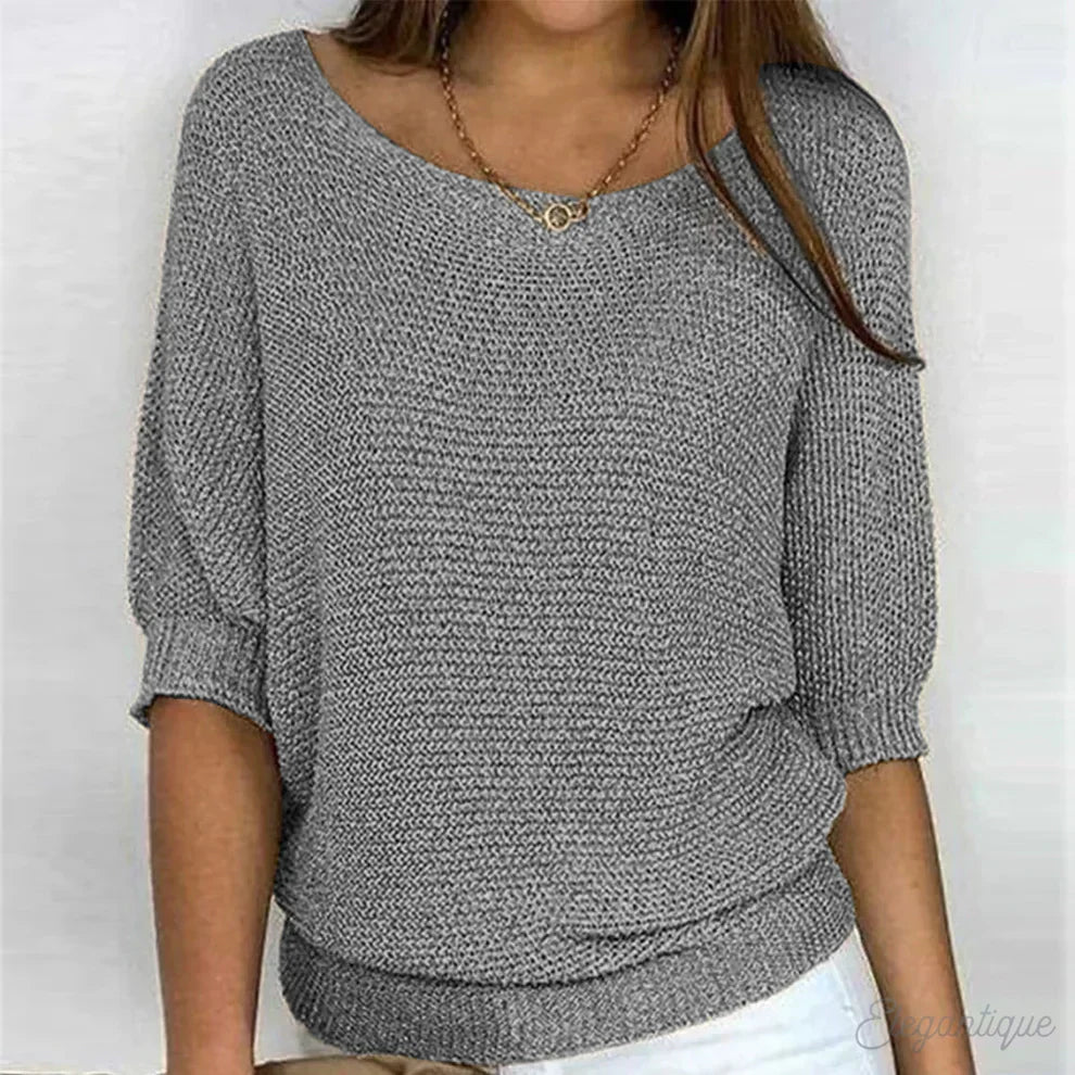Vivienne - Women's Batwing Sleeve Off Shoulder Sweater