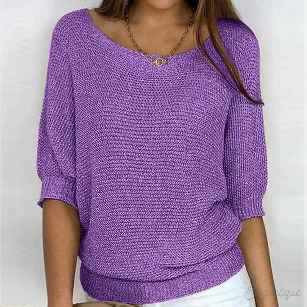 Vivienne - Women's Batwing Sleeve Off Shoulder Sweater