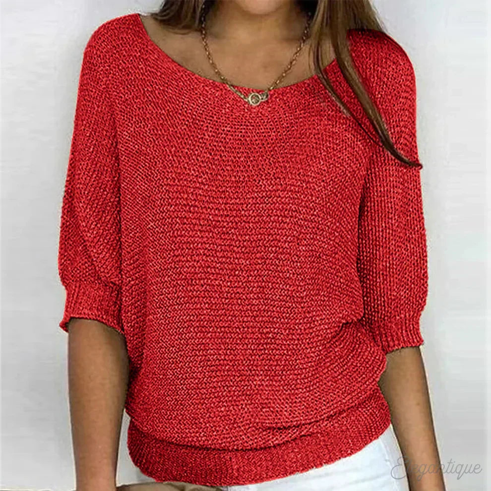 Vivienne - Women's Batwing Sleeve Off Shoulder Sweater