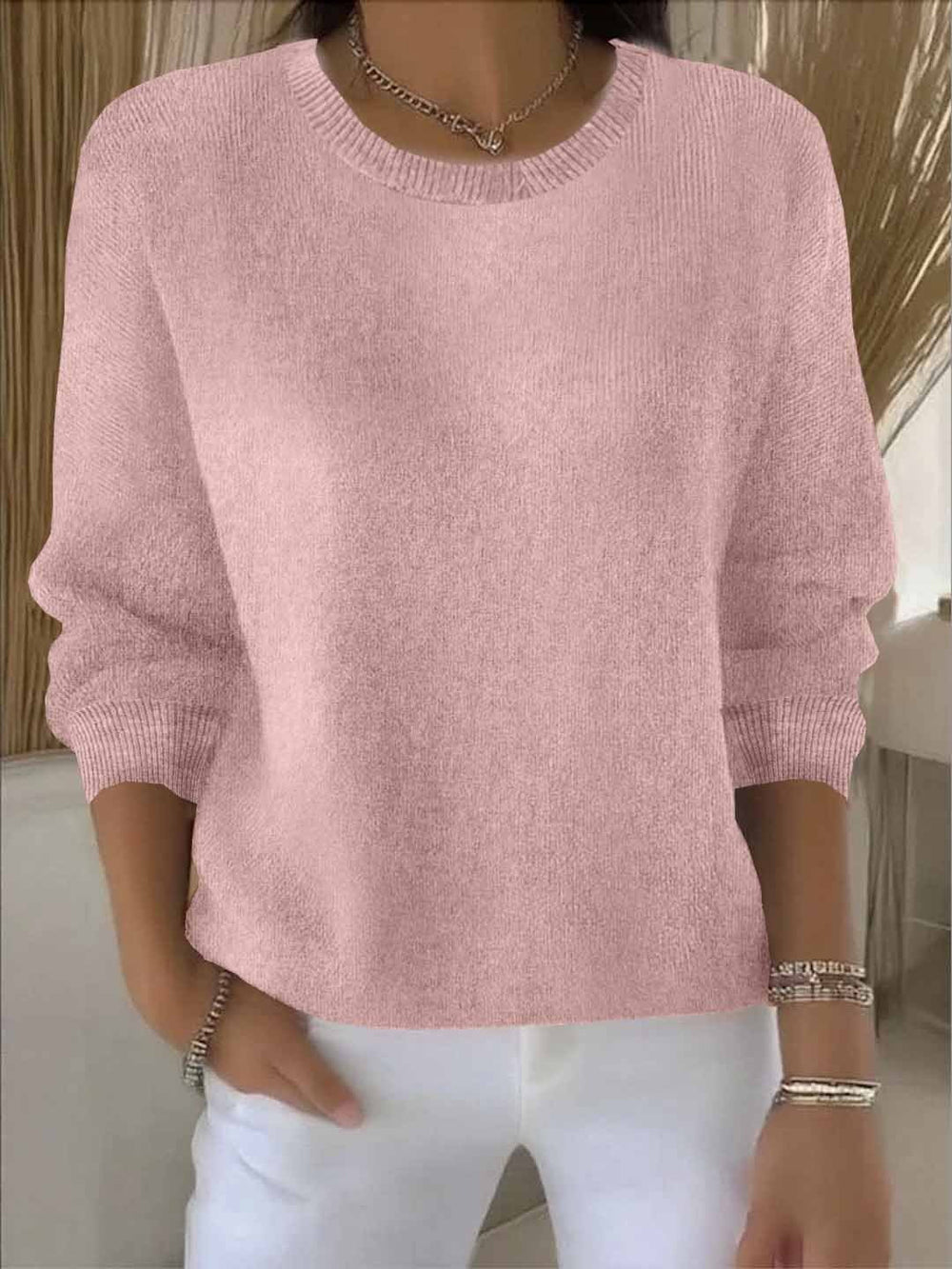 Wanda - Women's Soft Knit Crew Neck Sweater
